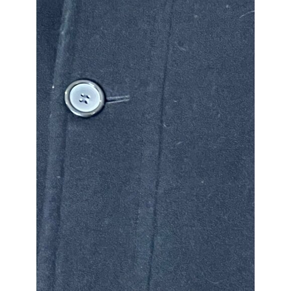 Chaps Men's Black Wool Blend Peacoat Size 46R Preppy Goth Warm Oversized - Picture 10 of 16